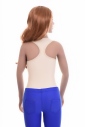 Microfiber Womens Bodysuit Wide Strap Open back Vest Thong 256