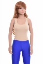 Cotton women's Bodysuit Wide straps Open back Bikini 1366