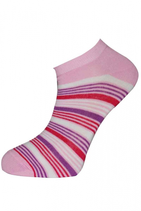 Women's low stripe bamboo socks