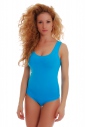 Cotton Ladies Bodysuit with Wide Straps Thong Style 1355