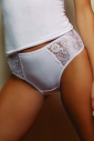 Deep Cotton Classic Briefs Panties with Wide Belt with Lace 027